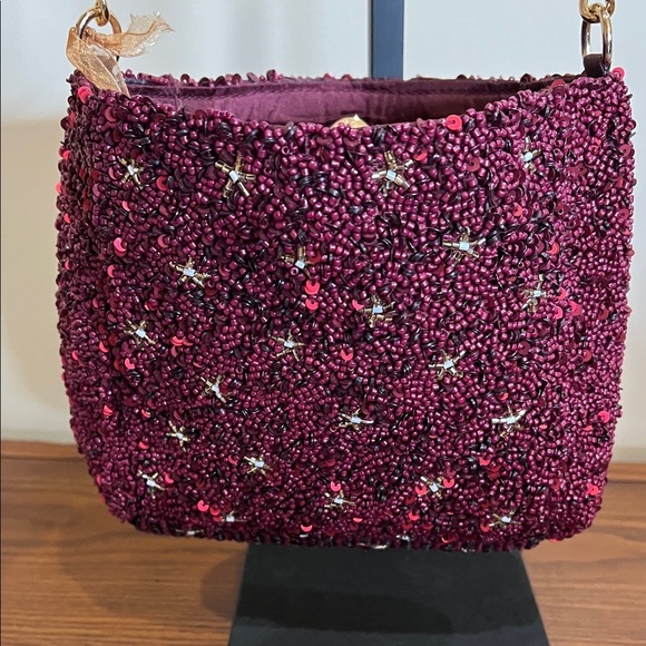 From India To You | Crimson Beaded “Go Team” Shoulder Bag - Picture 5 of 14